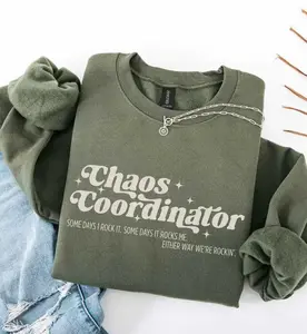 Chaos Coordinator Retro Sweatshirt or Short Sleeve T-SHIRT , ESE Teacher , Special Education Staff, Sped Graduation Gift Crewneck Medium