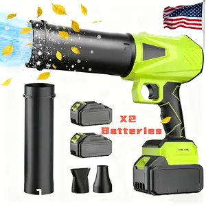Cordless Leaf Blower with Two Rechargeable Batteries & Brushless Motor for Car Cleaning Patios Driveways & Light Garden Maintenance Tasks