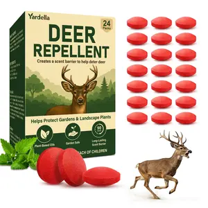 Powerful Deer Repellent Balls, 24-Pack Deer Repellent for Garden & Outdoor Use, Natural Peppermint Oil Deer Deterrent to Keep Deer Away from Garden, Yard, Cars, Trees & Plants, Safe for Pets, Kids