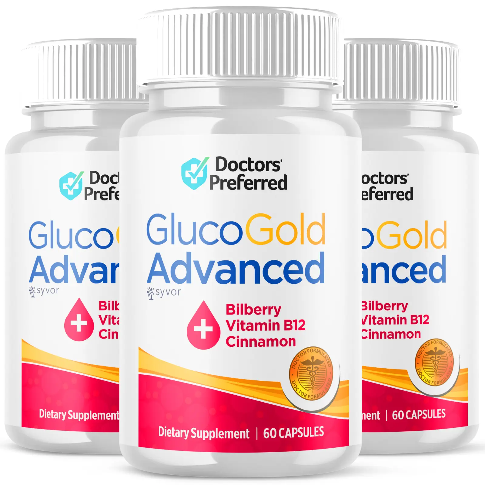 (3 Pack) Gluco Gold Blood Balance Advanced Support Glycogen Supplemeent 180 Caps