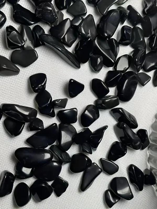 Natural obsidian gravel pack, 100g irregular demagnetized stone, suitable for aquarium, fish tank decoration and vase filling