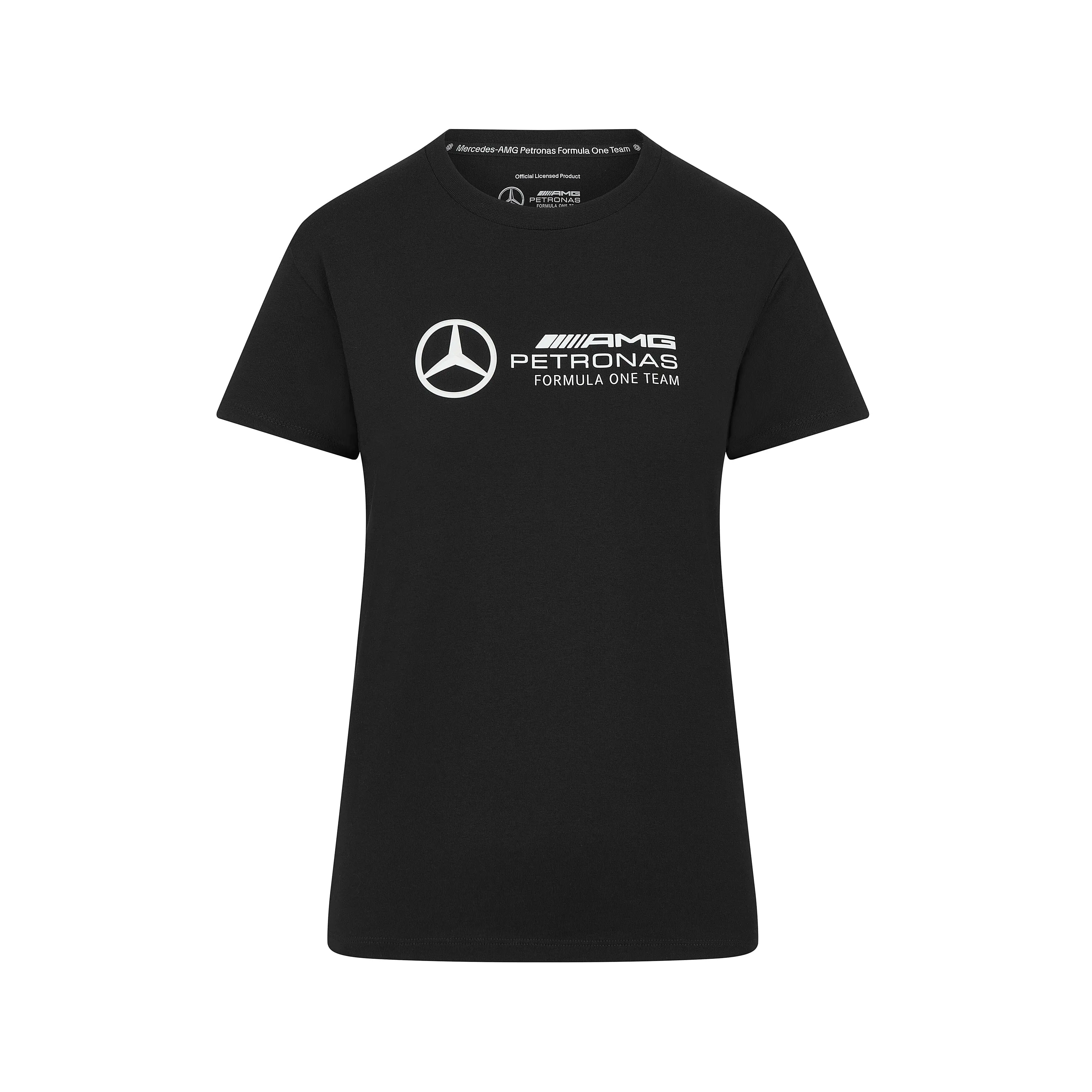 Mercedes Benz AMG Petronas F1 Women's Large Logo T-Shirt -Black