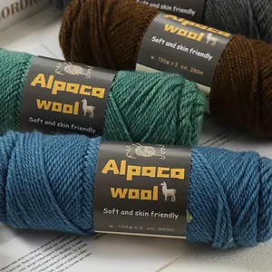 500G of Alpaca Wool Yarn, 245 Thick Knitting Needles, Multi-Colored for Autumn And Winter Fashion Gifts for Men And Women, DIY Knitting Material Kit for Warm Sweaters, Cardigans, Scarves, Hats, Gloves, Wool Pants, And Knee Pads, 5 Balls Per Pack.