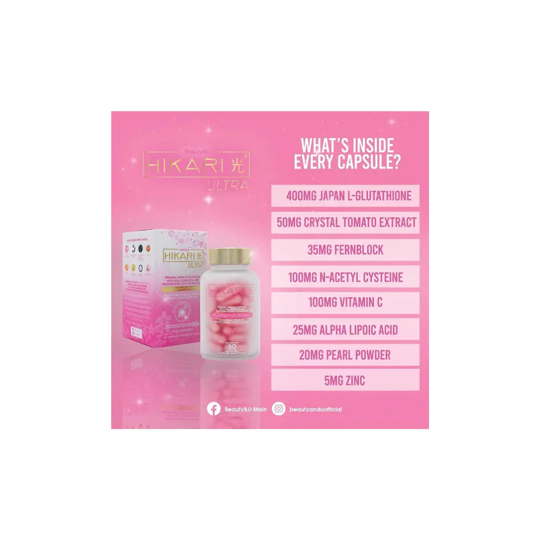 Hikari Premium Japan Glutathione Antioxidant & Skin Support Supplement 60 Capsules - TikTok Shop Hikari Premium Japan Glutathione Antioxidant & Skin Support Supplement 60 Capsules - TikTok Shop