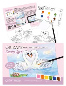 Mini Watercolor Kit: Swan Love