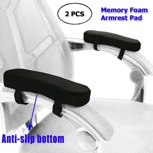 Memory Foam Chair Armrest Pads 1 Pair(2 Pcs) | Ergonomic Elbow Support Cushion for Office Chair, Armrest Heightening & Pressure Relief Cover, Slipcover