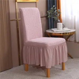 Solid Color Chair Cover, 2/4/6 Counts Modern Simple Chair Slipcover, Chair Protector for Home Dining Room Office, Home Decor