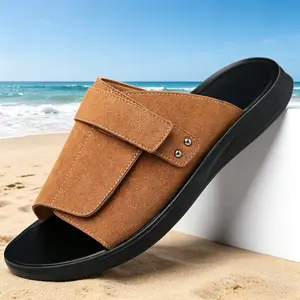 Men's Sport Flip Flops Comfort Casual Thong Sandals Outdoor Slippers PU Leather Breathable Lightweight Non-Slip Sole for Summer Outings Walking Shoes Footwear  Walking Shoes Tactical