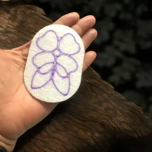 4 Piece LARGE Floral Flower Pattern Set Pellon Peltex 70 Flat Stitch Beading Stencils - Pop Socket or Statement Earrings