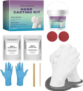Hand Casting Kit | Couple HandMolding Kit for Adults | Romantic Sculpture Mould Craft Set with Gloves,Perfect for Handprints and Footprints, Home Hand Casting Kit, Hand Molds Casting Kit,forCouples for Men, Boyfriend & Girlfriend