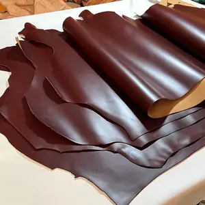 Handmade Leather Craft Hand Tooled Leather Full Grain Oil Wax Cowhide Skin, Thickened Genuine Material 1.8-2.1mm, Suitable for Sewing and Leather Processing Projects