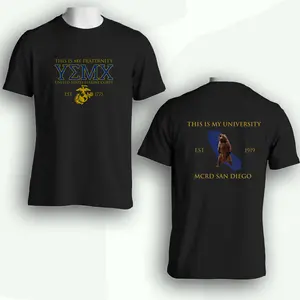 Men's Fitted Short-Sleeve USMC Fraternity Graphic T-Shirt - MCRD San Diego Tops, Marine Corps Brotherhood Veteran Gift, Unisex Casual T-Shirts