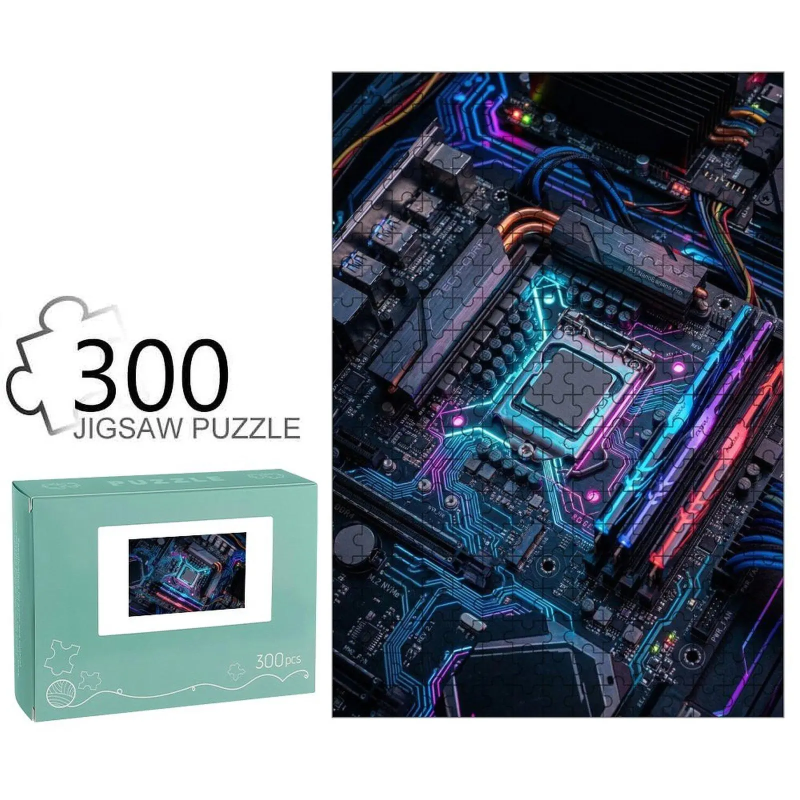 High-Performance Gaming Motherboard-CPU Combo with RGB RAM, Multicolor LED Heat Sink, Efficient Cooling, Sleek Metal PCB, Easy Installation for DIY PCs (Ideal for Gamers), Gaming Motherboard Combo