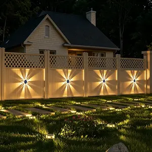 High-End Solar LED Spike & Stick-On Dual Use Light, Round Spotlight, Auto On/off, Solar Charge 6 hours, 16+ Hours Runtime at night, Warm Light, Waterproof IP68, 5 years lifespan, ideal for driveway landscape walkway yard outdoor decor