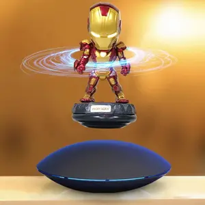 Magnetic Levitation Display Stand, 360° Rotating Floating Display Showcase with LED Light, Multi-Purpose Display Holder for Action Figures, Jewelry, Great for Home Decor & Gifts,Unique Teach Gifts