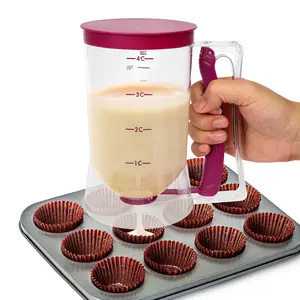 900ML Pancake Baking Batter Dispenser Measuring Cup Muffin Cream Separating Tool with Easy Clean Design & Extra Wide Opening for Accurate Portions