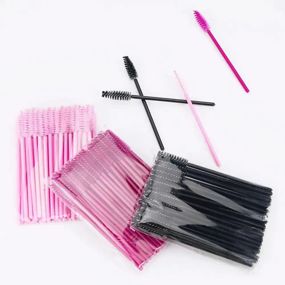 100 Disposable Eyelash Brush Set with Soft Head - Crystal Eyebrow and Lash Extension Applicators, Ideal for Mascara Application and Makeup Artistry