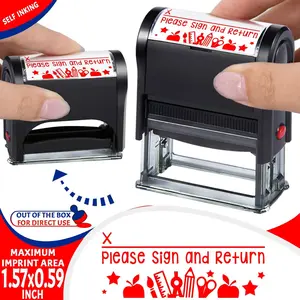 Please Sign and Return Self-Inking Stamps Teacher Parent Signature Stamps for School Grading Supplies