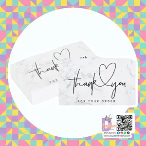 Marble thank you card