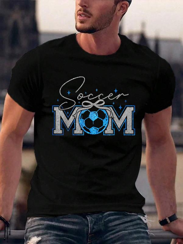 100% Cotton Soccer Mom Game Day Soccer Mama Go Cheer Sports Mother's Day T-Shirt