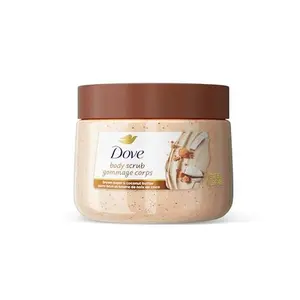 Dove Brown Sugar & Coconut Butter Body Scrub Exfoliates & Nourishes for Smooth Radiant Skin 15 oz Moisture Rich Formula