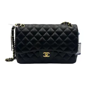 Pre-owned CHANEL france Crossbody Bags h5 black gold cf jumbo calfskin crossbody bag 62163