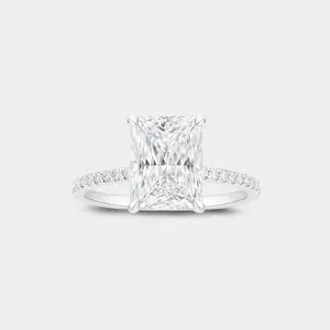 3CT Radiant Cut Solitaire Ring
