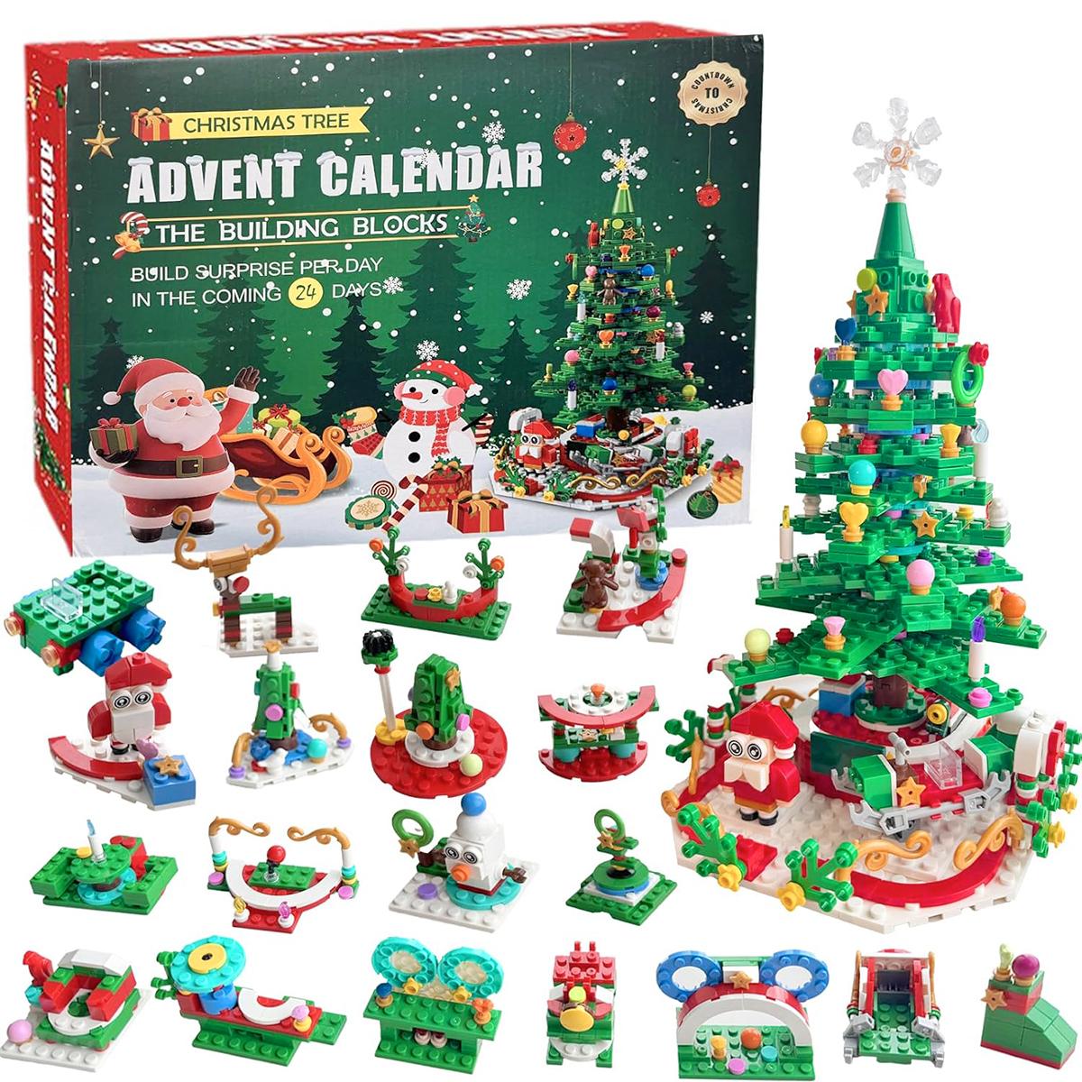 Christmas advent calendar brick models
