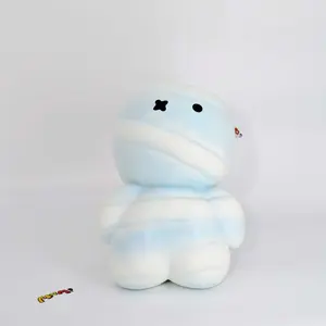 MHM Squishy Super Blue Bready Buddy Stress Relief Toy - Sticky Moist Soft Slow Bouncing Foods Sensory Tool for Tactile Relaxation 9.65x6.89x4.13in