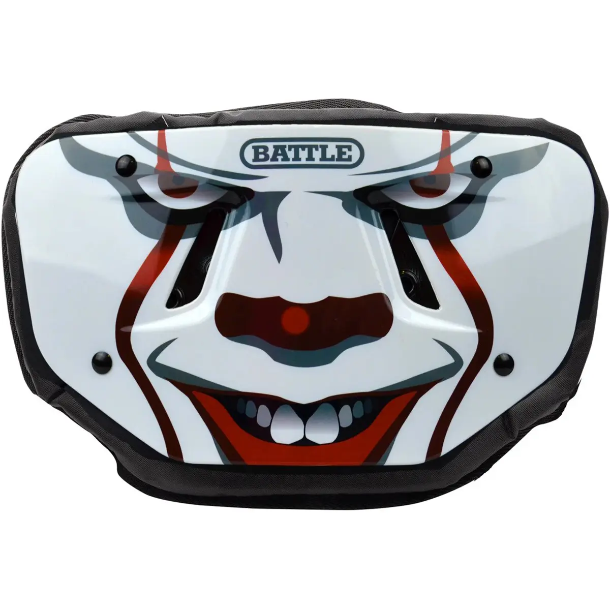 Battle Sports Adult Chrome Football Back Plate with 11.5x6.5" Size, Hardware Components, Energy Dispersal Technology