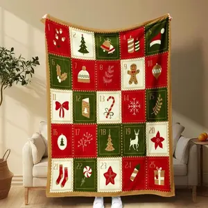 New Christmas Blanket Christmas Themed Blanket, Soft Comfortable Throw Blanket, Warm Napping Blanket for Home Office Travel Camping, Bedroom Accessories - Customer Favorite