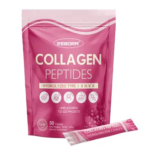 ZEBORA Collagen Peptides Powders - Support Skin Hair Nail Joints & Gut Health - 30 Stick Packs Nutrition Healthcare Supplement fitness