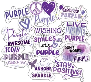 Purple Stickers, Ten Vinyl Stickers Supporting Purple, Great Purple Gift, Decorative Stickers