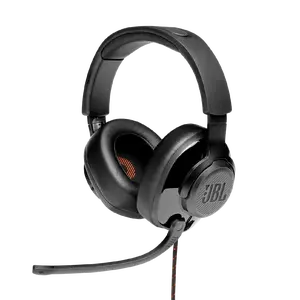 JBL Quantum 300, Hybrid wired over-ear PC gaming headset with flip-up mic