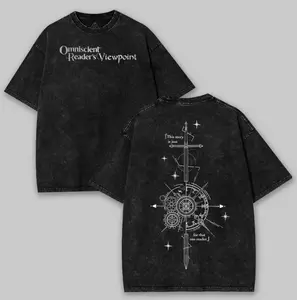 Omniscient Reader's Viewpoint Manhwa Vintage Washed Graphic Tee Unisex Heavyweight Cotton Casual Streetwear Tops For Men Women