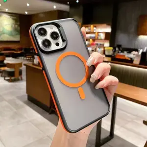 MagSafe Skin-Feel Magnetic Phone Case | Compatible with iPhone17ProMax/16Pro/15/14/13 - Premium Frosted Anti-Fingerprint, Minimalist Color-Block Shockproof Cover