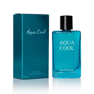 Urban Collection Aqua Cool Eau de Parfum for Men 100ml Fresh Aquatic Ocean Scent with Mint Lavender Sandalwood Energizing Cologne