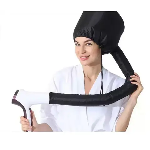 Portable Polyester Hair Dryer Bonnet Hood - Lightweight Fast Drying Haircare Steamer Cap, Universal Size for Normal/Curly Hair, Small Size Adjustable Styling Tool for Home & Post-Coloring Use