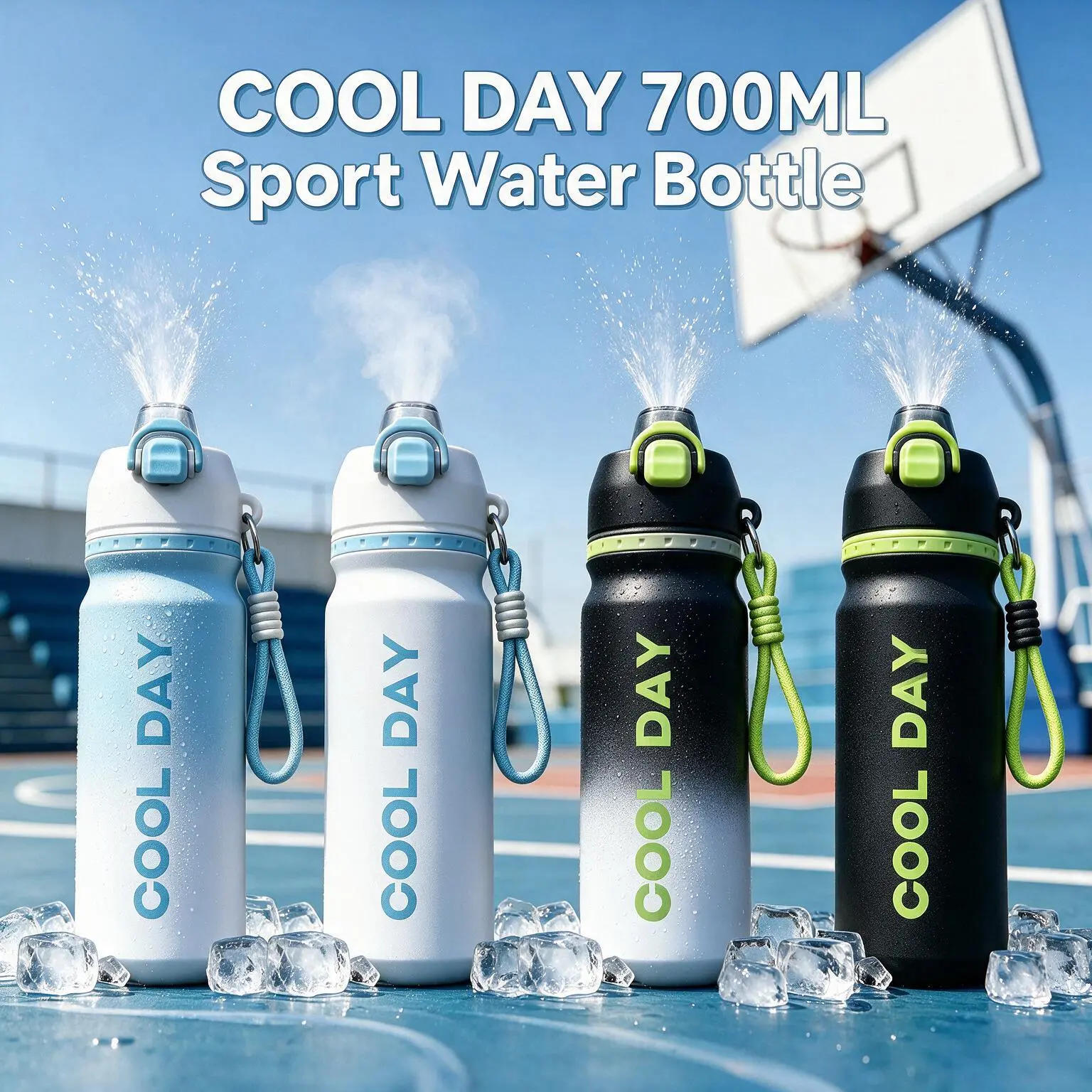 New spray-function insulated bottle—stylish, keeps drinks hot or cold, large-capacity sports bottle—perfect as a gift for friends.