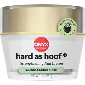 Hard as Hoof Nail Strengthening Cream, Island Coconut Scent - Nail Growth and Conditioning Cuticle Cream Stops Splits, Chips, Cracks & Strengthens Nails, 1 oz