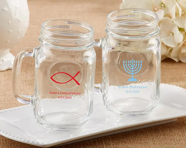 Kate Aspen 30036NA-RL 16 oz Personalized Mason Jar Mug - Religious