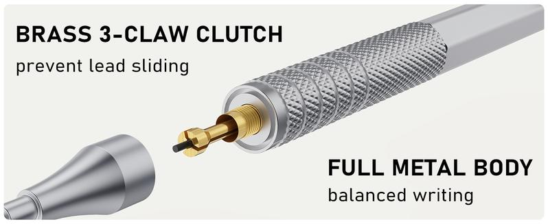 back to school sale!!!Four Candies Metal Mechanical Pencil Set, 3PCS Art Drafting Pencils 0.5, 0.7, 0.9MM & 2PCS 2MM Mechanical Drawing Pencils with 420PCS Leads (4B 2B HB 2H Color) for Writing Sketching Drawing