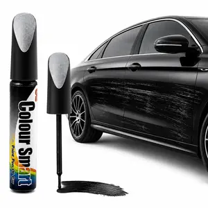 Black Car Touch up Paint, 12ml Quick Drying Car Touch up Paint Pen with Brush for Vehicles Scratch Repair Automotive Pen Scratch remover Repair kit