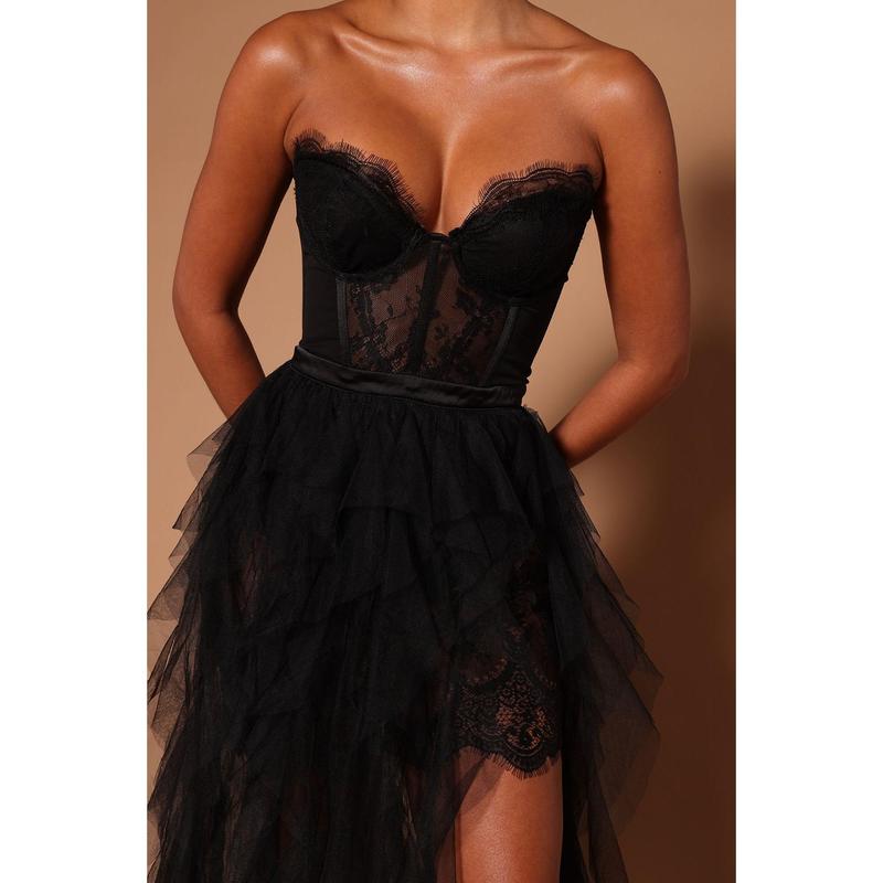 Anastasia Tulle Maxi Dress - Black