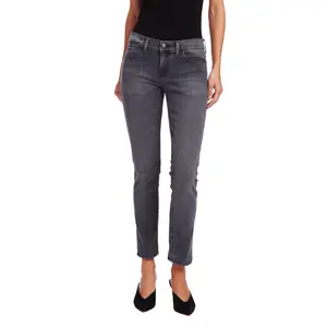 Mott & Bow Slim Straight Allen Jeans Comfortable Medium-weight Jeans for Women Anti Flat Butt Straighter through the Waist and Hips