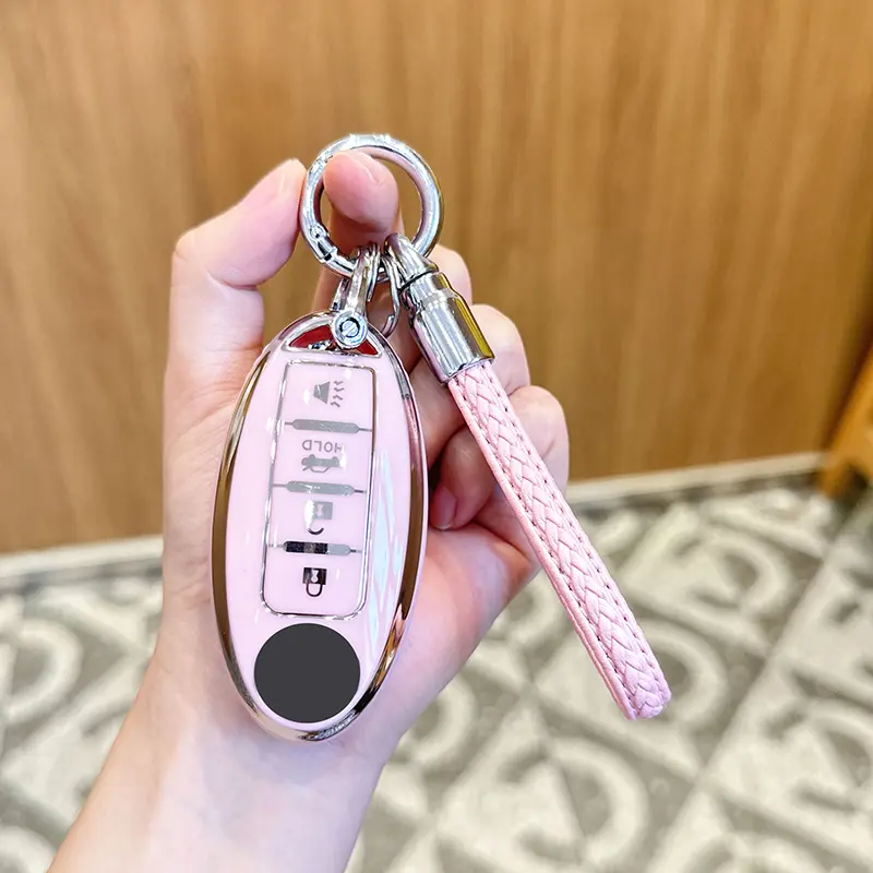 ACEBOY for Nissan Key Fob Cover Car Key Fob Case Shell Fit for Nissan Rogue Altima Sentra Pathfinder Titan Murano Kicks Versa Armada Leaf Smart Key Car Accessories Protector