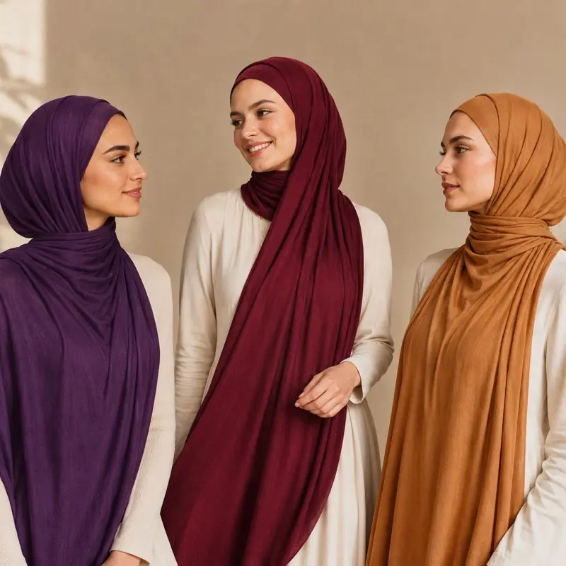 Pure Lycra Jersey 3-Piece Bundle - 1 Undercap Included per Hijab Pure Lycra Jersey 3-Piece Bundle - 1 Undercap Included per Hijab