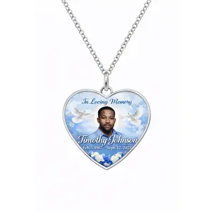 Memorial Necklace – Personalized Photo Necklace – Remembrance Jewelry Gift