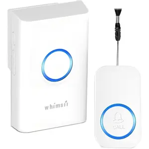 Caregiver Pager, Wireless Emergency Call Button for Elderly/Seniors, Disabled at Home, 500 Feet +, SOS Nurse Home Call Alert System