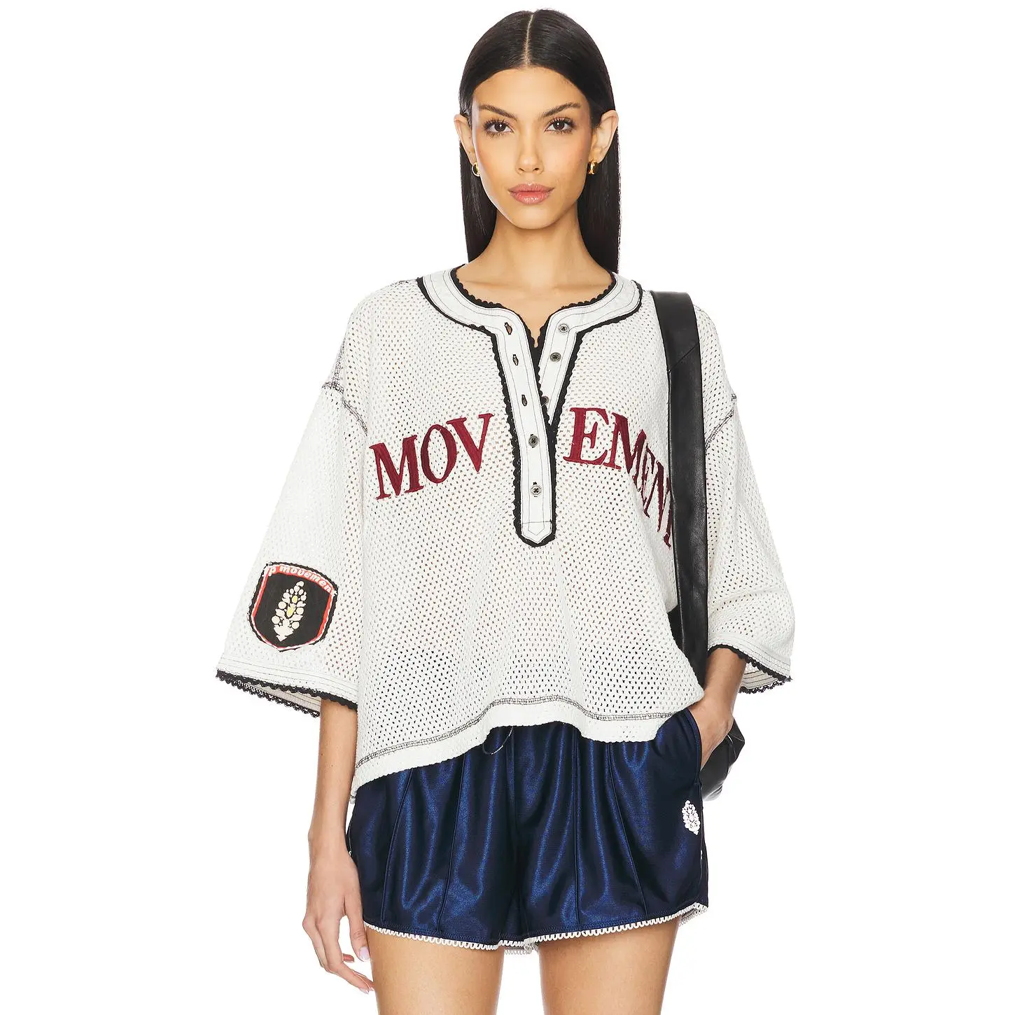 Free People x FP Movement Camp Out Tee in Ivory Combo